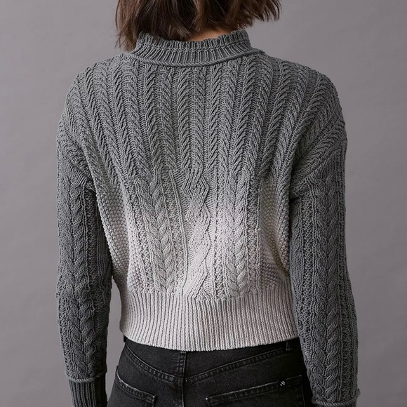 Anthropologie Marci Dip-Dyed Cable Sweater - Picture 4 of 5
